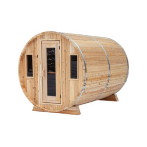 Classic 6 by 6 foot cedar barrel sauna